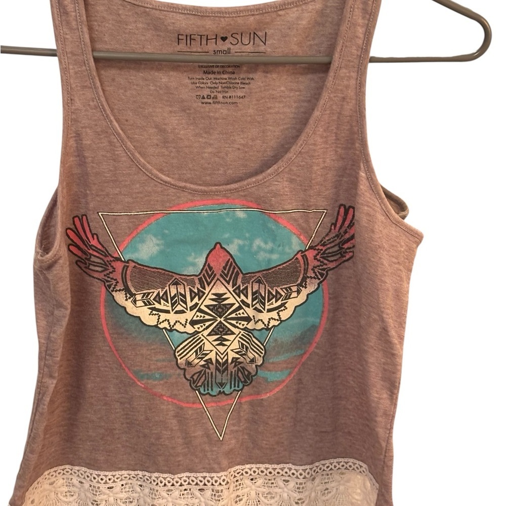 Fifth Sun Brown Tan Crop Tank Top Sleeveless